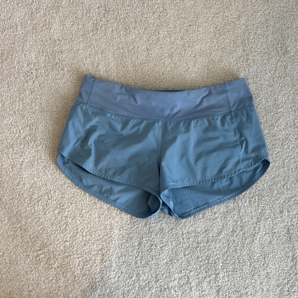 Lululemon Athletica Blue Athletic Shorts Lightweight Moisture-Wicking